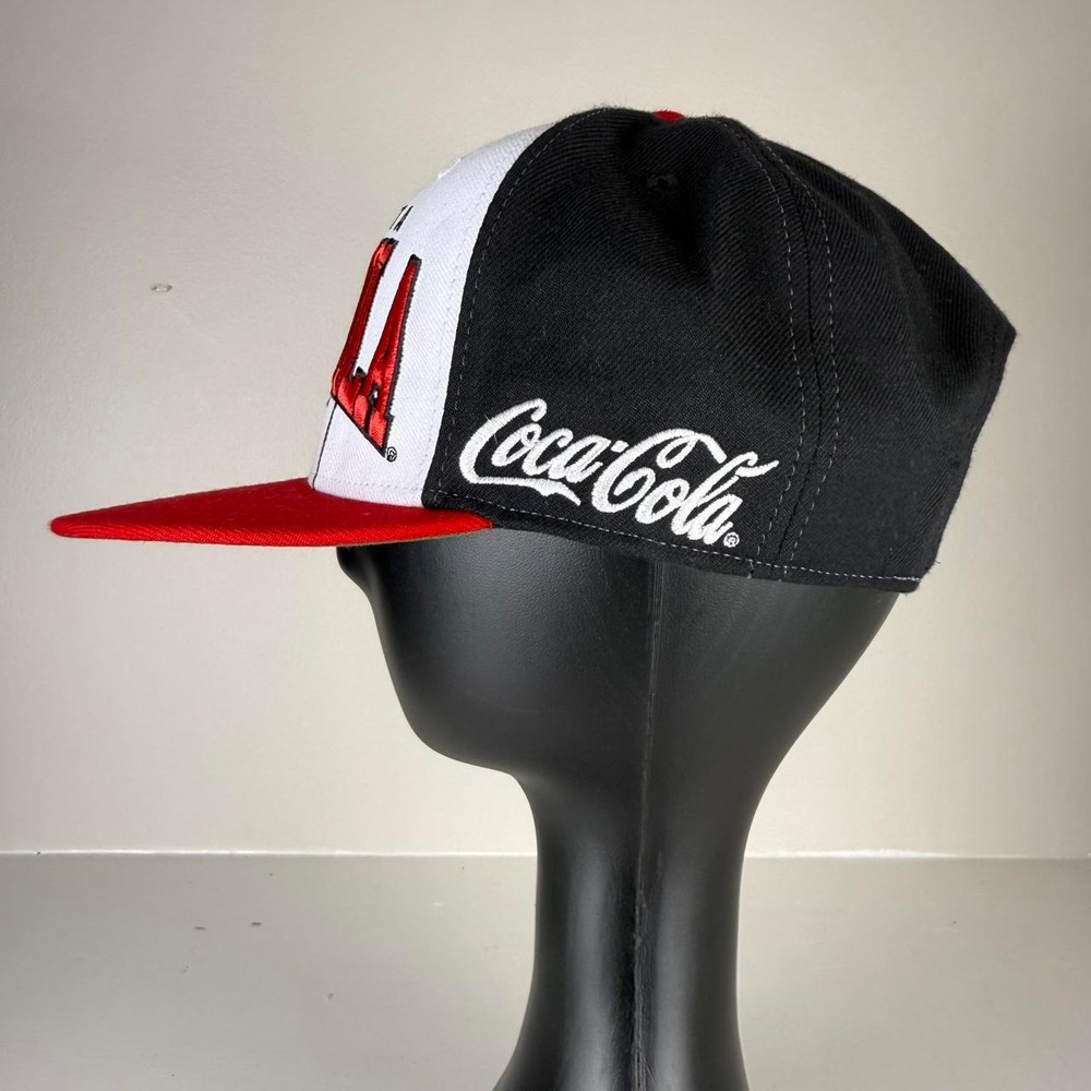 Vintage 90s Coca-Cola Atlanta Polar Bear Colorblock Snapback Hat - Picture 4 of 8